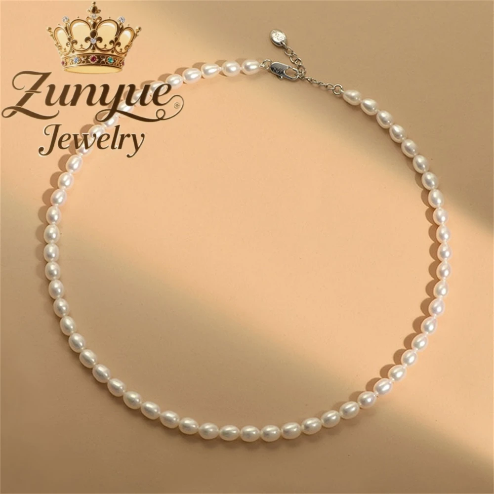 

Natural Freshwater Pearl Necklace, Powerful Female Summer Collarbone Chain, High-End And Versatile Beaded Jewelry Fine Necklace