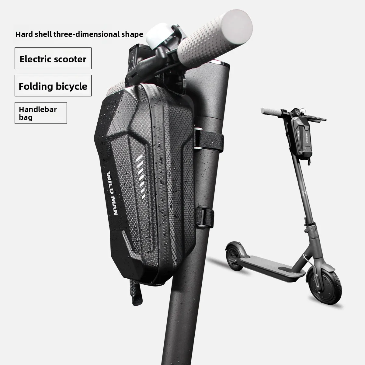 

2L/3L Waterproof Electric scooter bike front bag electric folding bicycle handlebar bag EVA hard-shell balance bike front bag