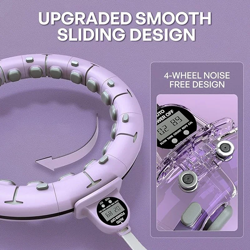 Intelligent Hoops Waist Tightening and Beauty Tool With Detachable Counting,Fitness Specific Weight-bearing Hula Exercise Hoop