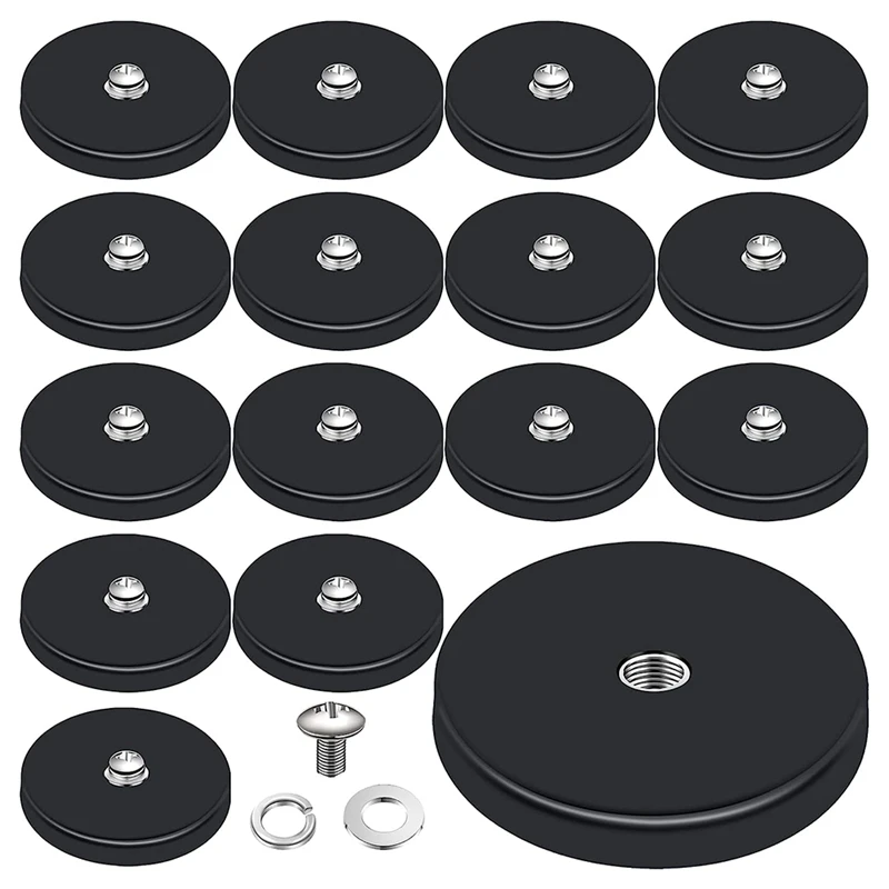 

16 Piece Rubber Coated Magnet Neodymium Magnet Base Anti Scratch Magnet With Rubber Coating