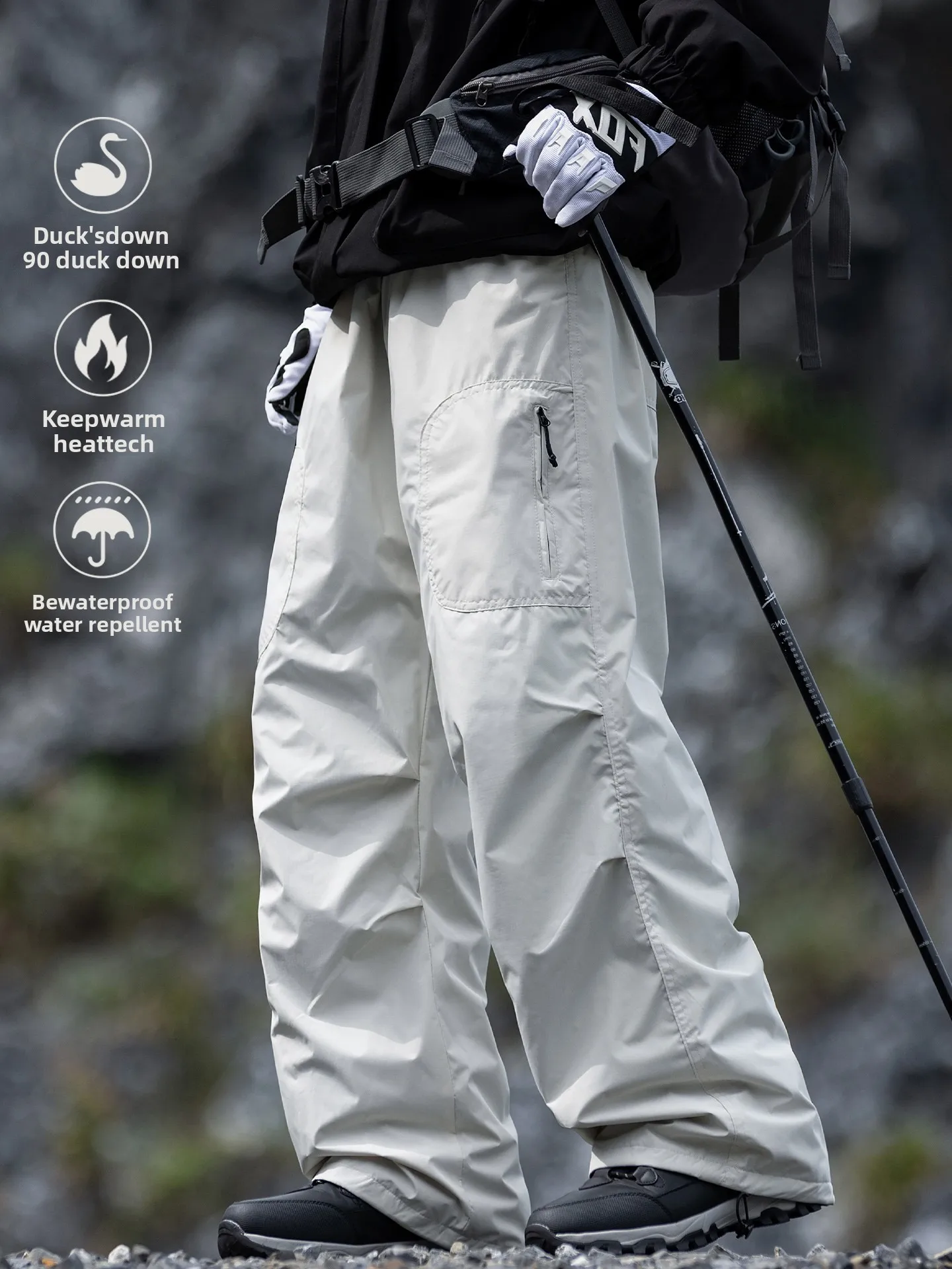 

Уличные утепленные лыжные брюки для экстремальных холодов (мужские и женские), ветрозащитные, водонепроницаемые, для активного отдыха и работы в снежных условиях