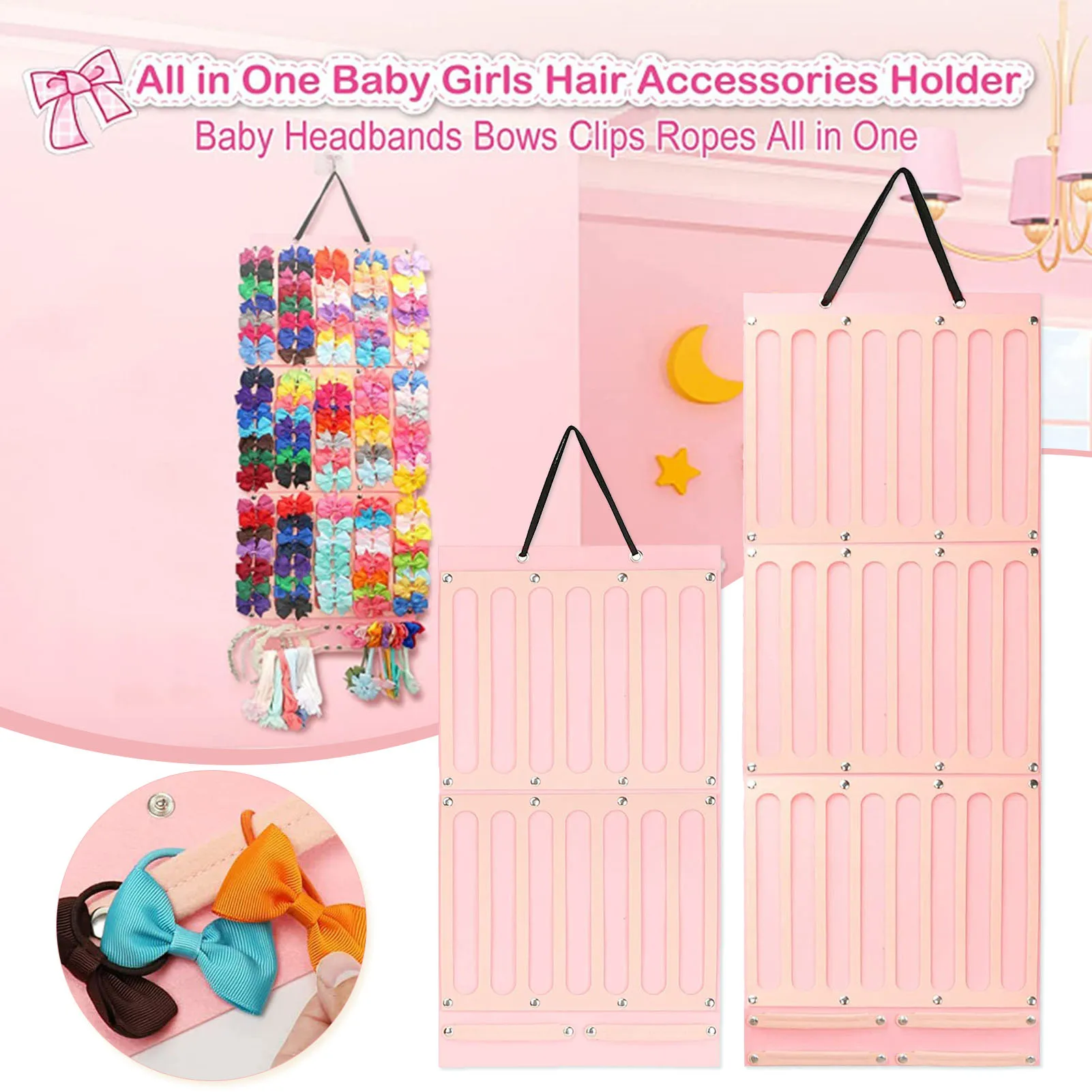 

Headpiece Storage Pendant Children Hair Clips Storage Hanger for Door Wall Baby Bow Holder Storage Bag Home Organizers сумочки