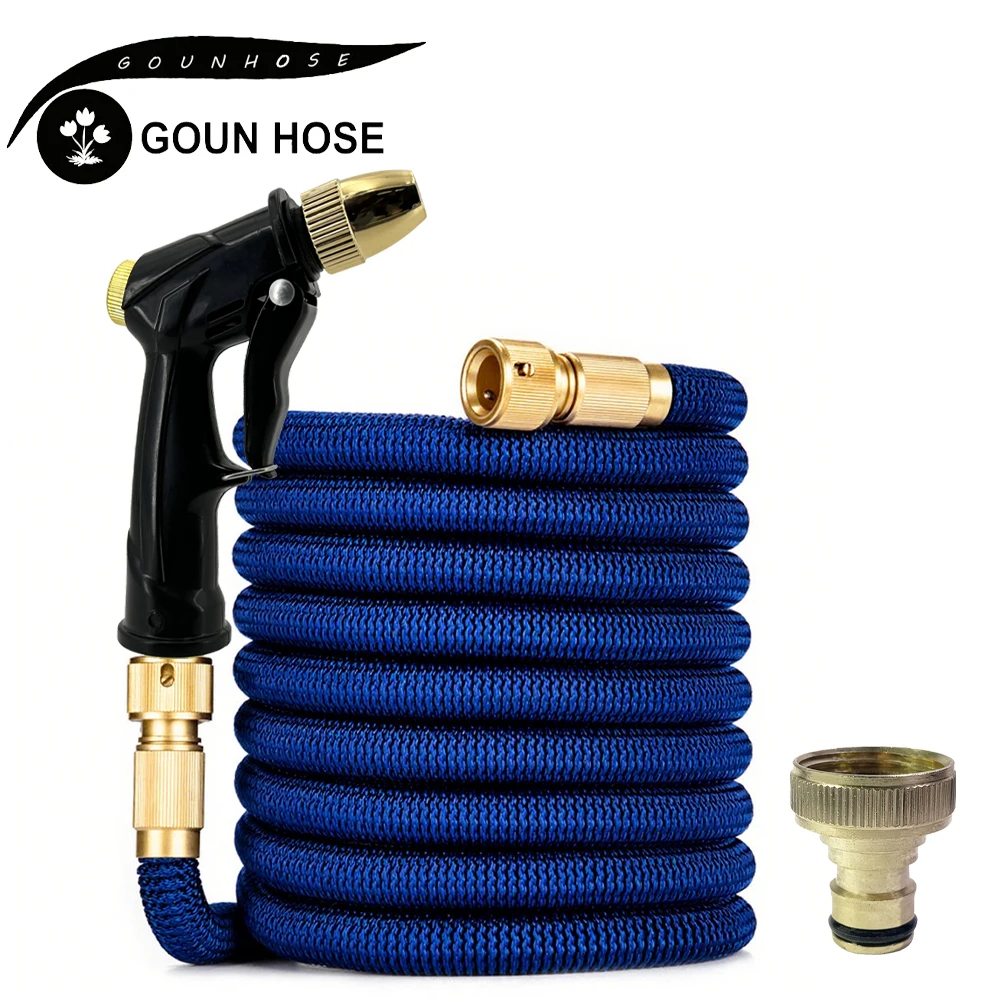 

Flexible Rubber Water Pipe Expandable Garden Watering Hose High Pressure Nozzle Spraye Washer Gun Car Wash Hose Expandable