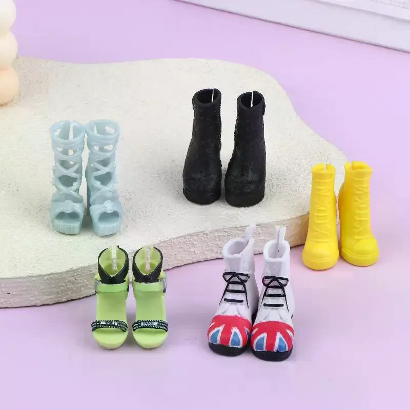 Mini Doll Shoes High Heels Boots Sandals Fashion 1/6 Dolls Dress Up Accessories For Female Dolls Decorations Pretend Play Toys