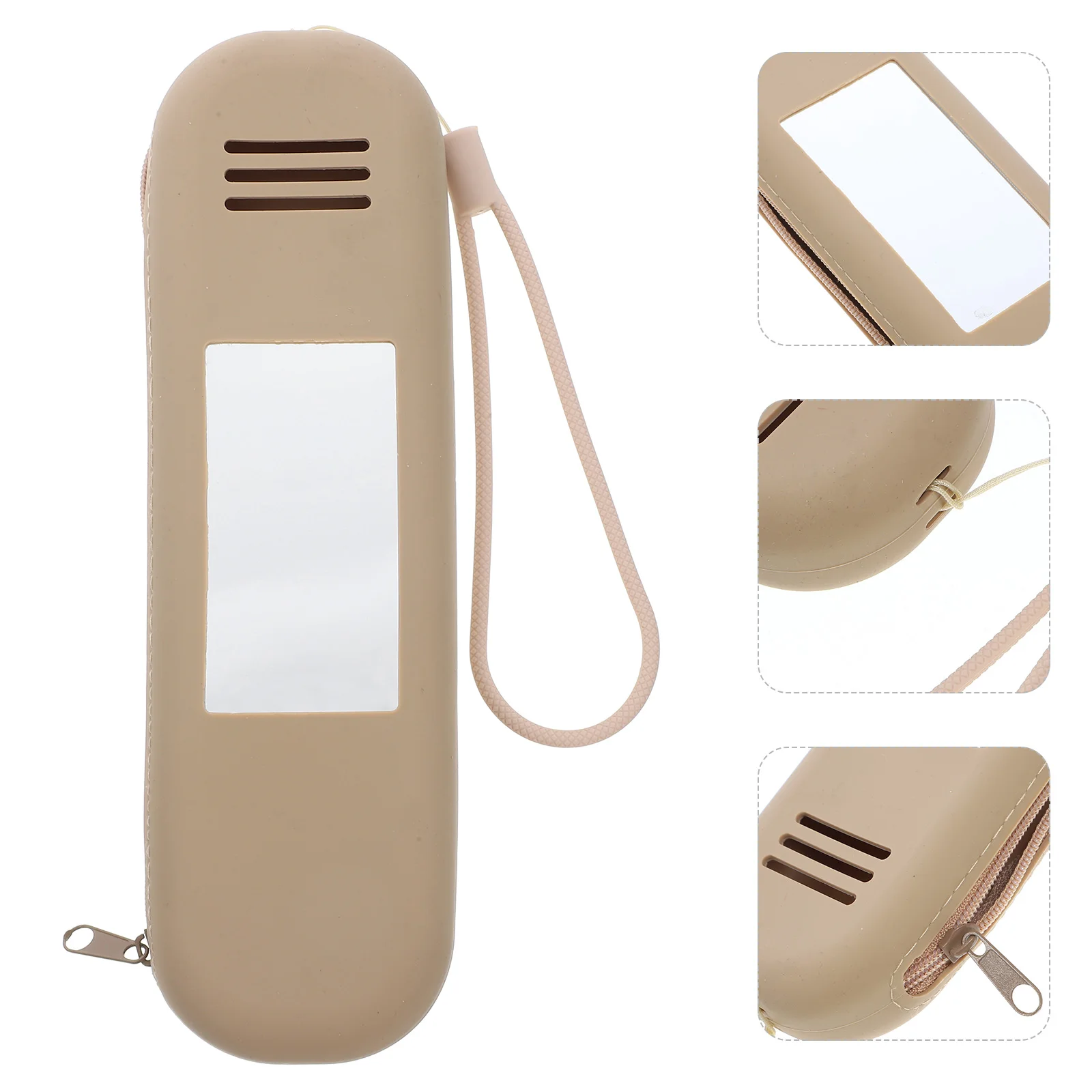 

Brush Bag Makeup Mirror Storage Travel with Clear Holder Miss Toiletry