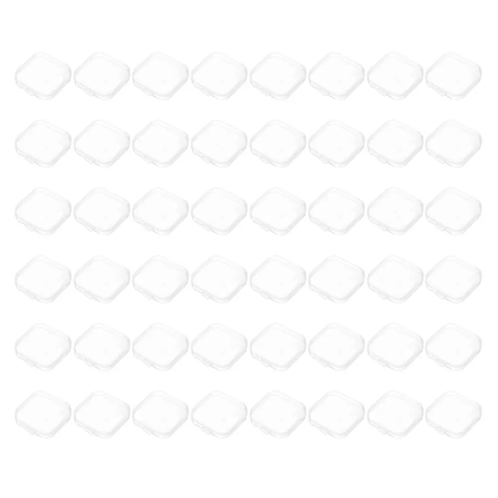 

50Pcs Transparent Mini Storage Containers Multipurpose Organizer for Earrings Rings Accessories Small Organizer Box