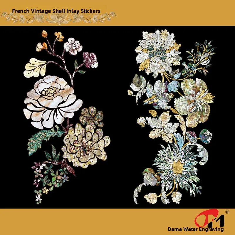 

Элегантные винтажные декоративные наклейки в стиле фэн-шуй для мебели, шкафов, дверей, зеркал, европейский стиль