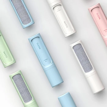 מברשת הסרת שיער חיות מחמד ניתנת לשימוש חוזר 2-1 עם גלגל לינט, ניקוי עצמי של שיער חתול וכלב, מברשת הסרת אבק לבגדים ניידת ויעילה