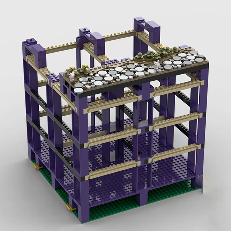375 قطعة MOC C4 Castle Hohengeroldseck Substructure وقلعة فناء المباني كتل لعبة إبداعية للأطفال هدية عيد ميلاد