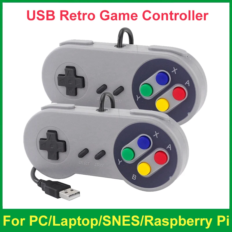 USB Gamepad Gaming Controller for PC Laptop Windows 7/8/10 SNES Retro USB Joystick for Raspberry Pi