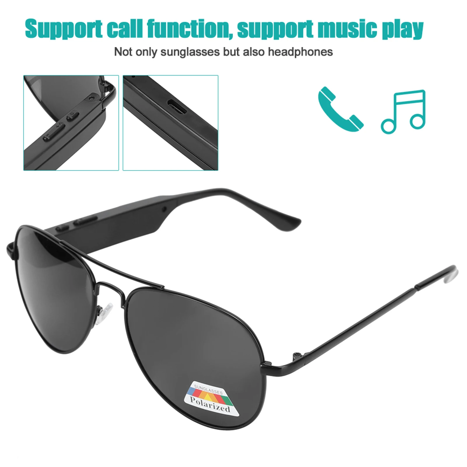 Call Smart Glasses Smart Glasses Wireless 5.0 Bluetooth Calls Music Audio Outdoor Headphone Sunglasses Headset Bluetooth Glasses