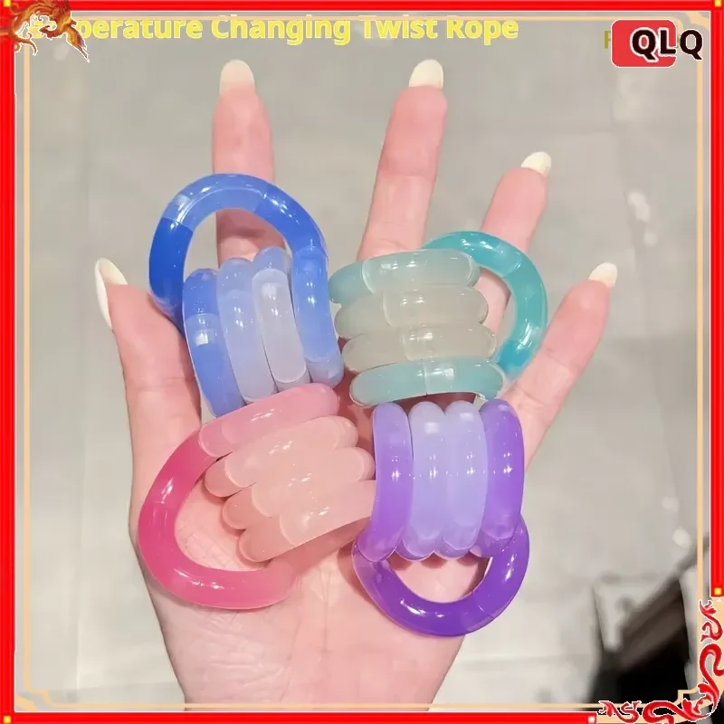 Color-Changing Deformable Rope Twist Fidget Toy Adult Stress Anxiety Relief Relaxation Gift Twister Training Aid
