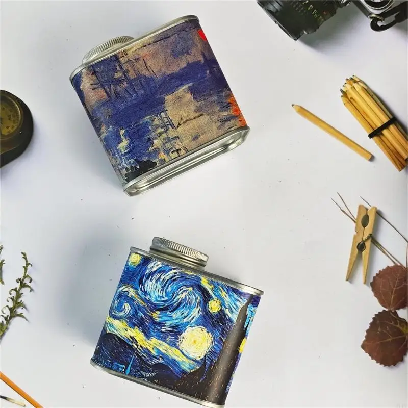 J6PE Tinplate Storage Bottle Coffee Bean Metal Container for Home and Kitchen Use