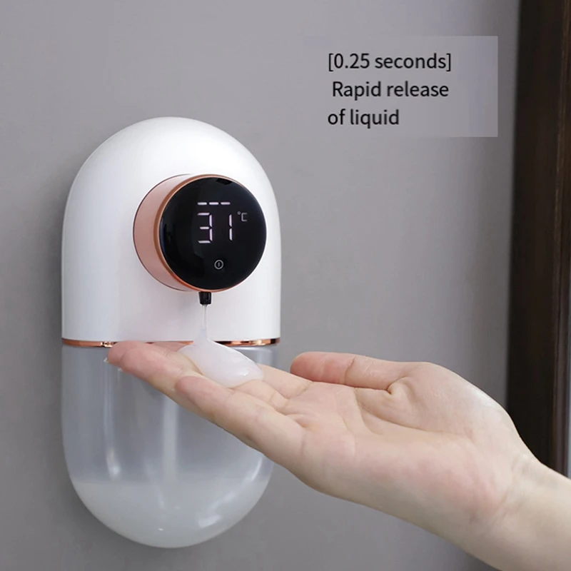 Dispensador automático de jabón montado en la pared, dispensador de jabón con detección de líquido sin contacto para cocina, baño, restaurante