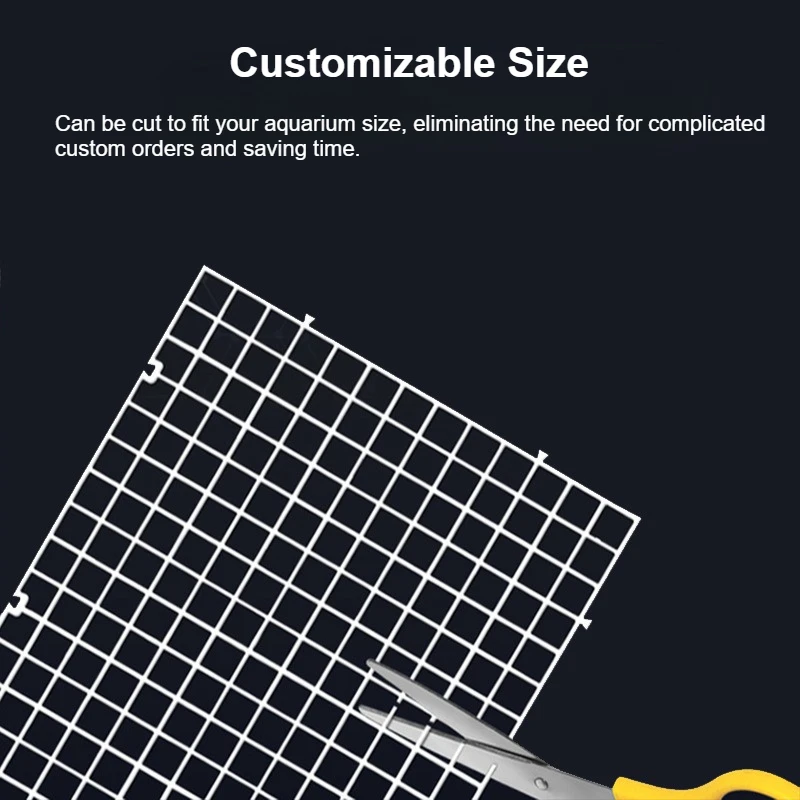 Aquarium Divider Grid Plastic Mesh Panel Acrylic Separator Board Cuttable Spliceable Easy Install Fish Tank Divider