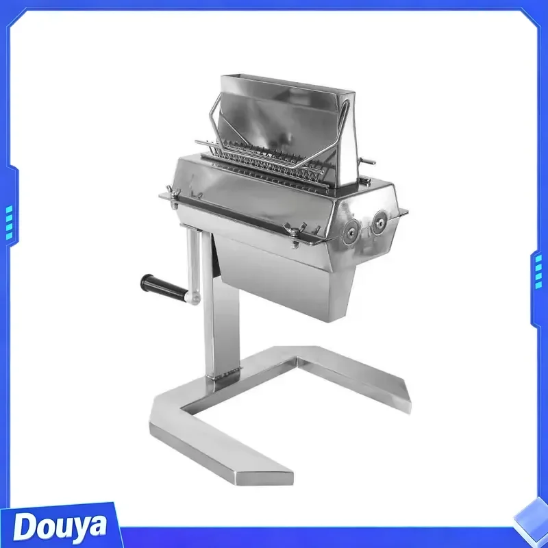 Manual Meat Tenderizer Small Commercial Hand-Crank Stainless Steel Tendon Cutting Machine for Hotel Kitchen
