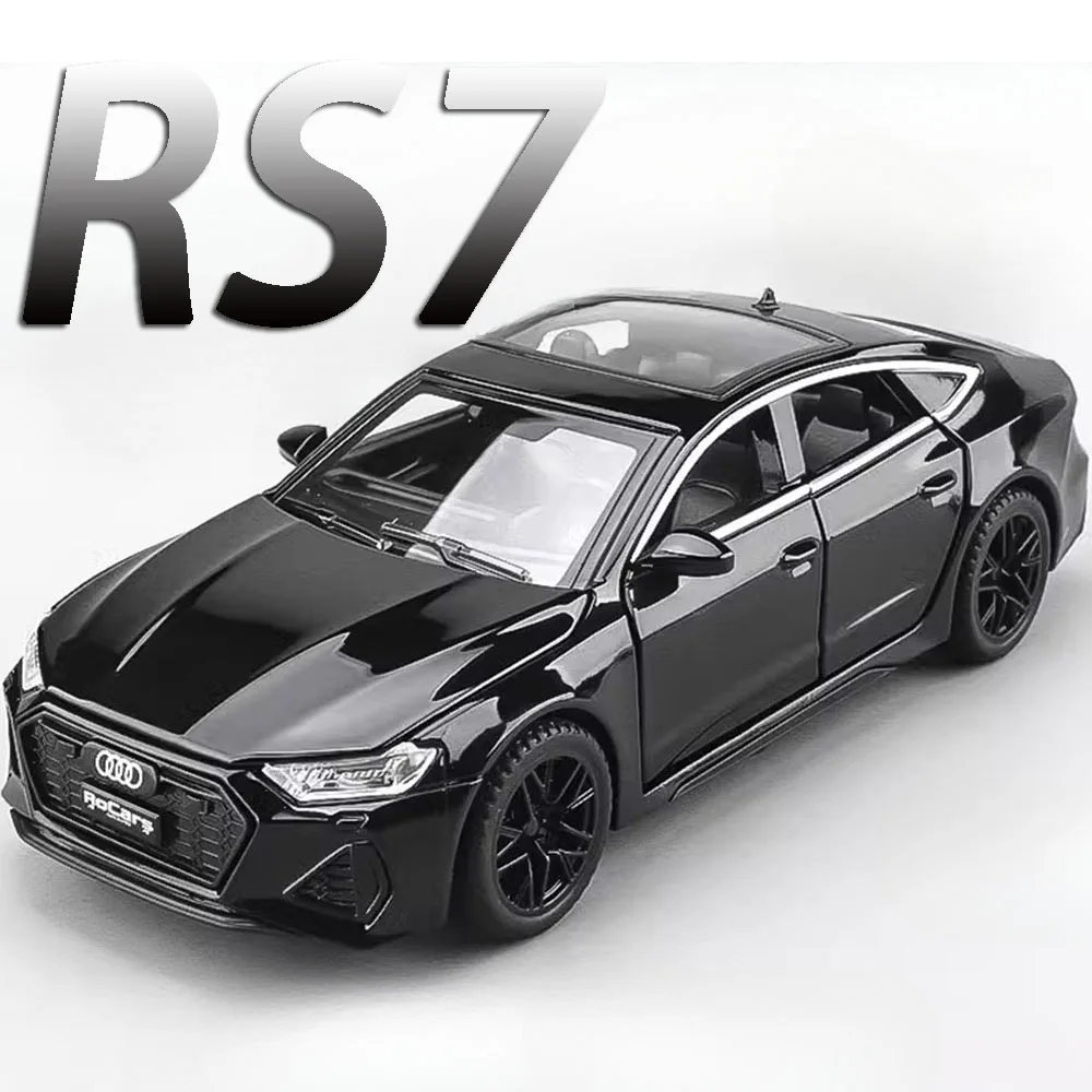 1:32 아우디 RS7 스포츠백 모델 장난감 자동차, 합금 다이캐스트 6 개 문, 풀백 고무 타이어 장식, 차량 장난감 선물