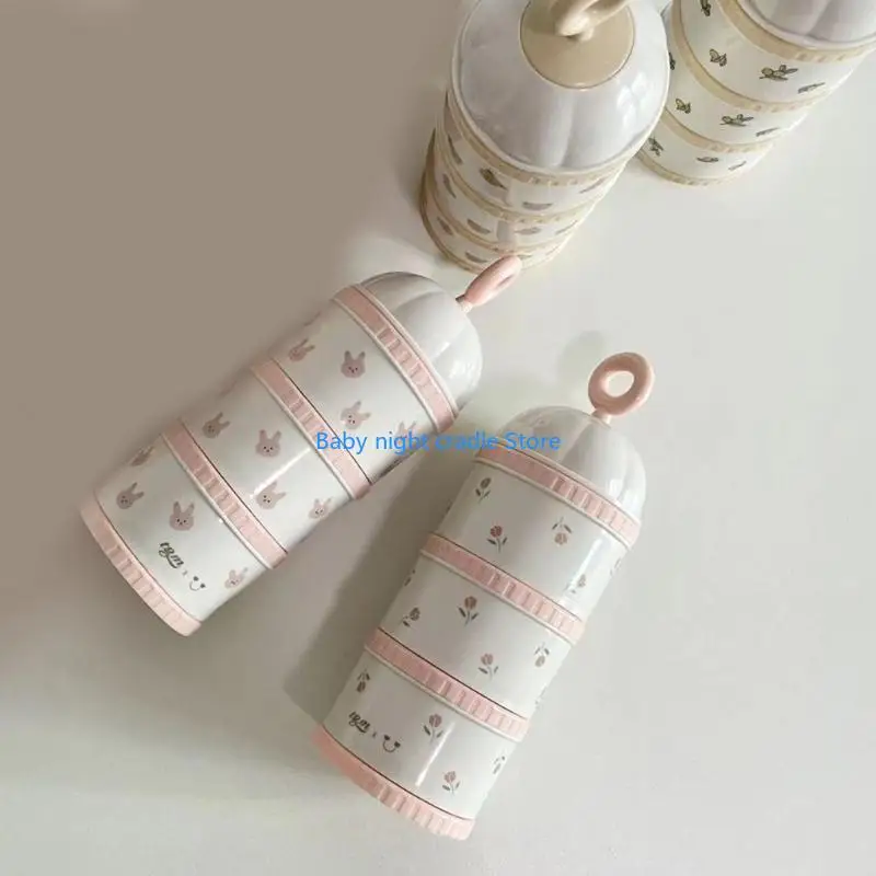 

J2FF 3 Separation Container Box Case Milk Powder Box Cereal Travel Case