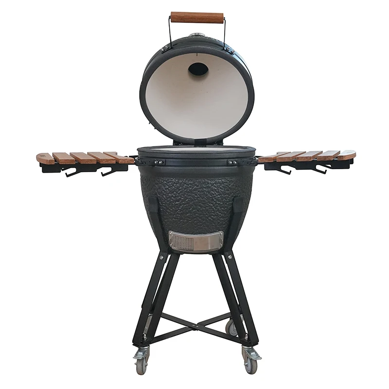 Auplex Green Kamado Big Joe 18 inch Outdoor pellet Smoker Charcoal Egg Grill BBQ With Stable Trolley