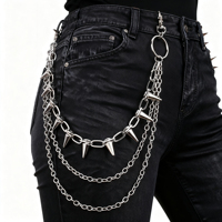 Unisex Hip Hop Punk Rock Metal Waist Chain Pants Key Ring Trousers Chain Wallet Accessory Jeans Jewelry Gift for Men And Women