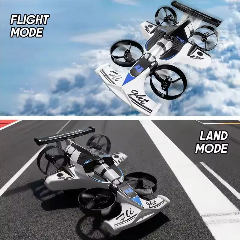CZ04 Land-Air Dual-Use RC Quadcopter Drifting Toy Car 2 in 1 2.4G Remote Control Airplane Drone Model 360 Rotation Aircraft Toys