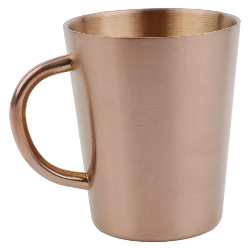 Elegant Stainless Steel Coffee Mug with Handle 300ML Capacity Double Layer Insulation for Optimal Temperature Retention