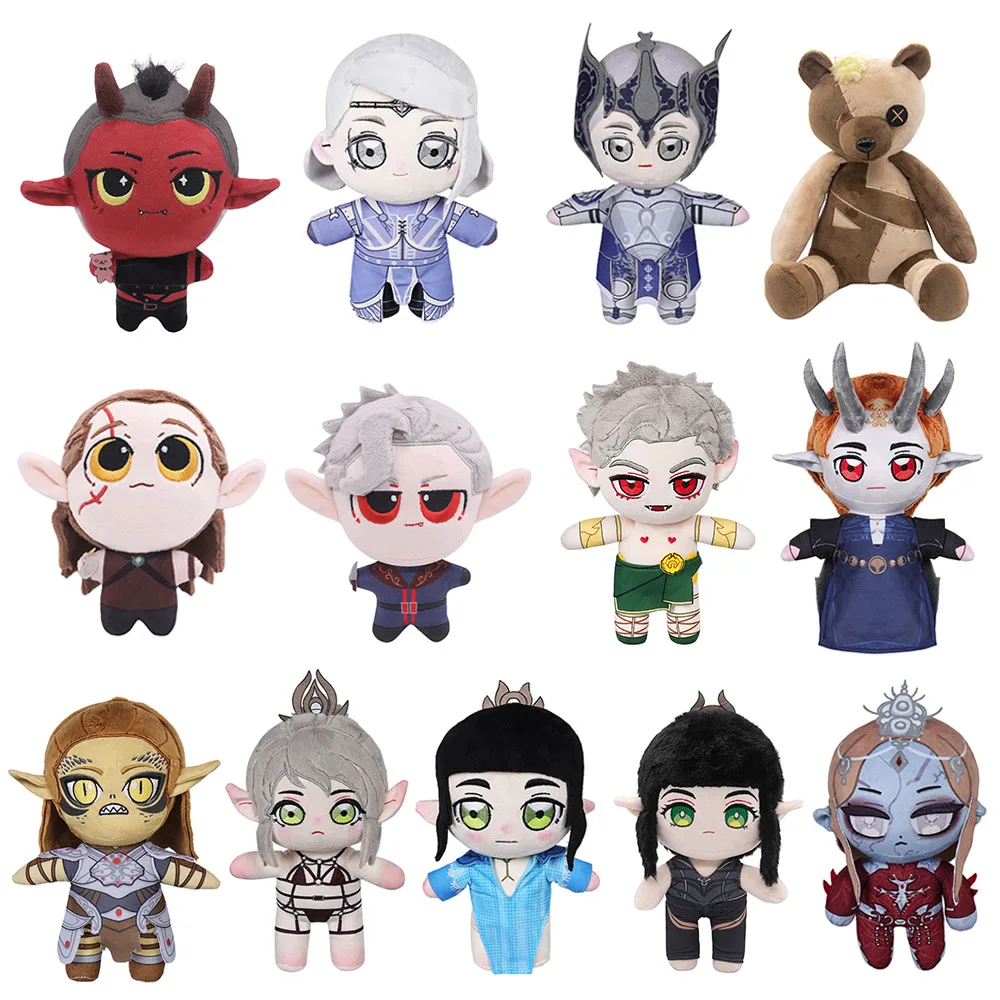 Cosplay Plush Cartoon Soft Recheado Mascote, Jogo Baldur, Cos Gate, Laezel, Shadowheart, Kalak, Astarion, Aniversário, Presentes de Natal