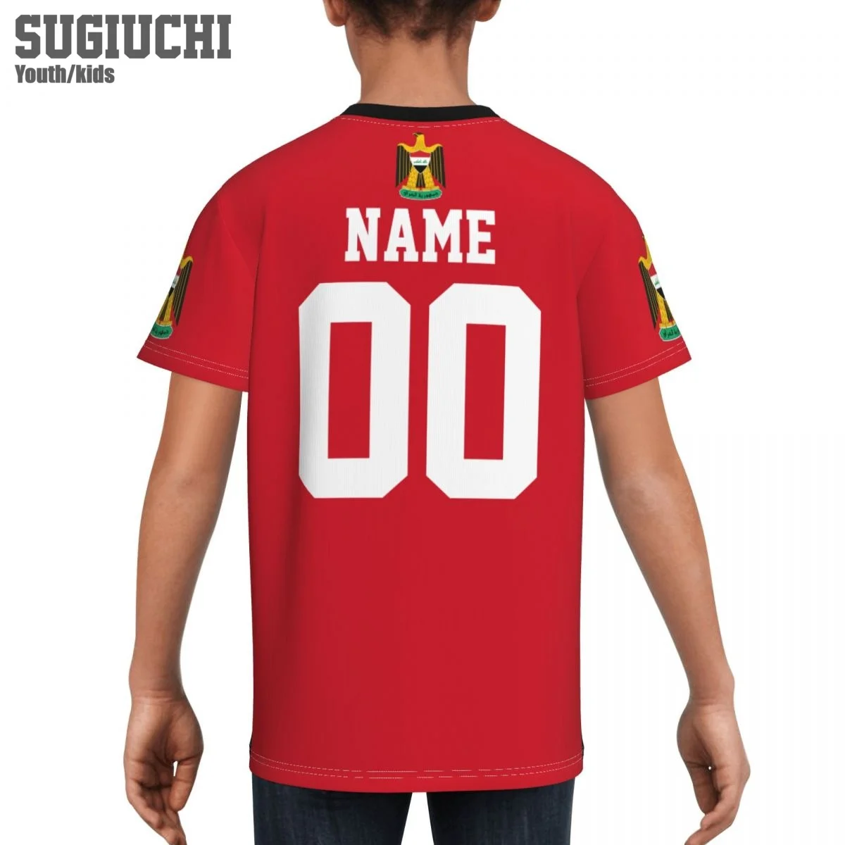 Custom Name Number Iraq Flag Emblem 3D T-shirts For Kids Youth Boy/Girl Tees jersey Soccer Football Fans Gift T shirt