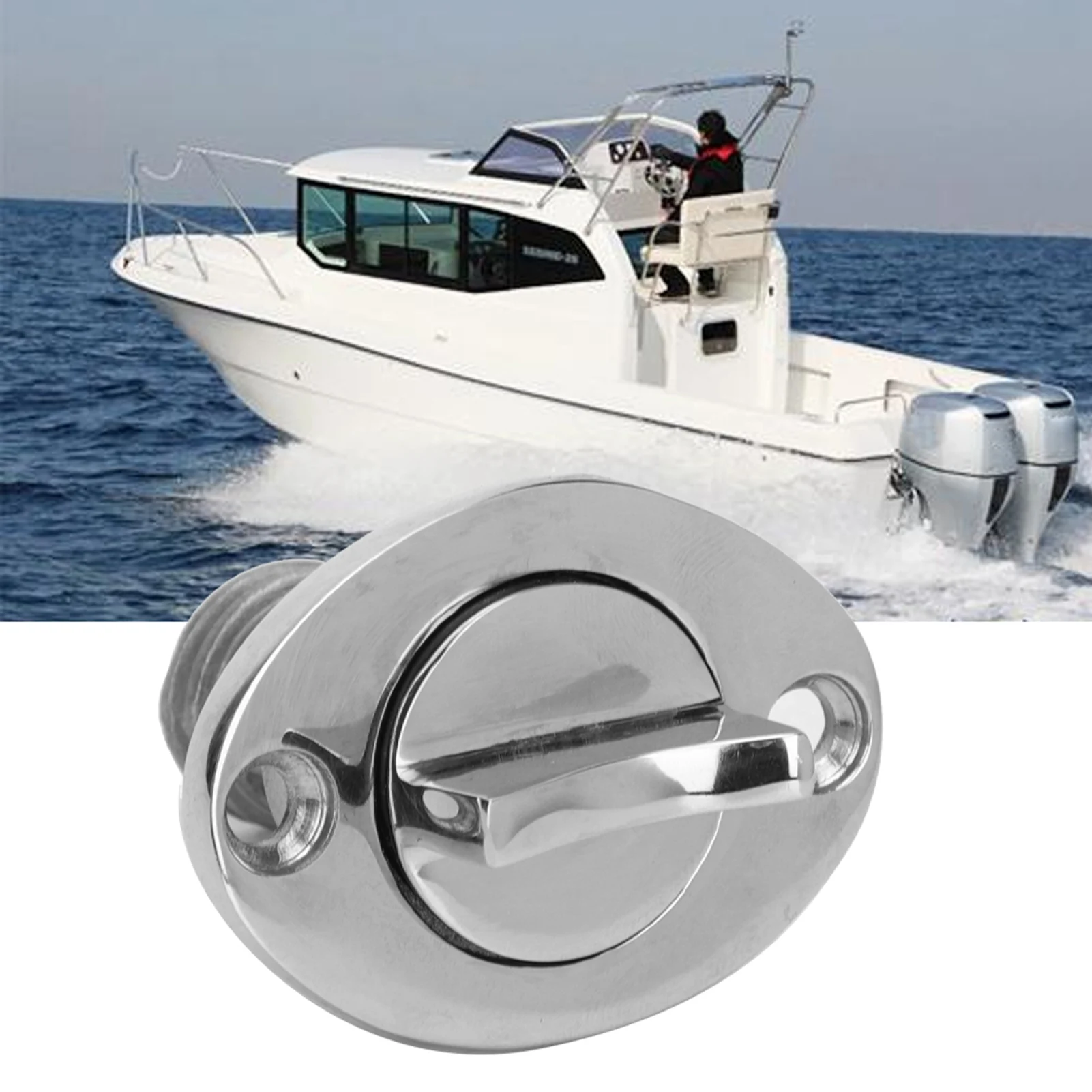 Oval Shaped Drain Plug Boat Yacht 316 Stainless Steel Rust-Resistant Drain Plug 1in