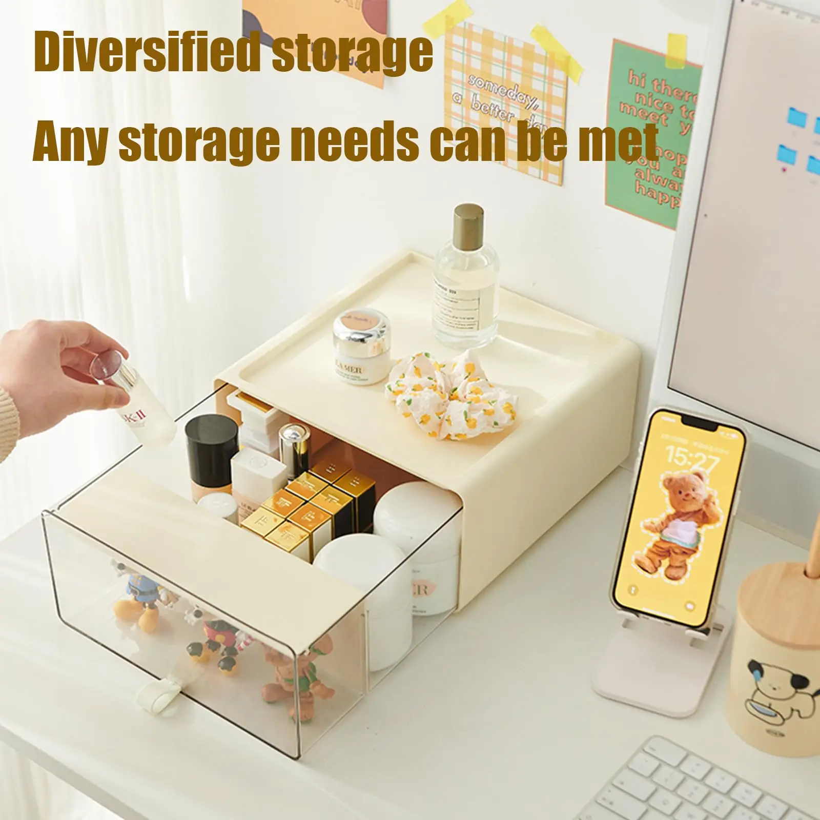 Blind Box Showcase PopMart Figures Display Stand Case Transparent Collectible Model Storage Box Desktop Storage Box Drawer Style