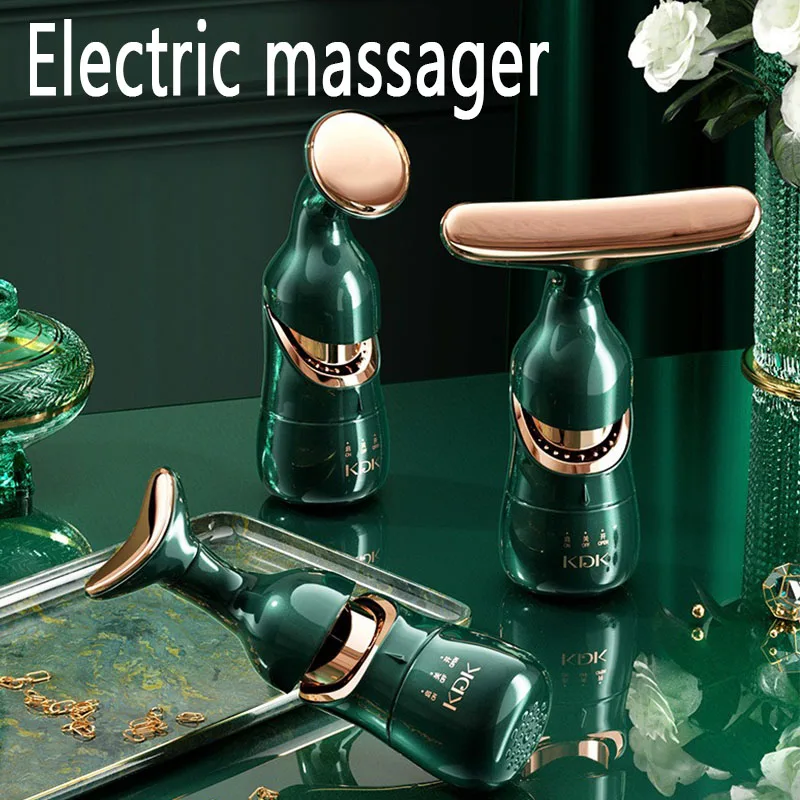 3 في 1 جهاز رفع الوجه الرقبة تدليك الوجه مقدم مكركرنت الجمال شد الجلد التجاعيد مكافحة الشيخوخة مدلك الوجه #1