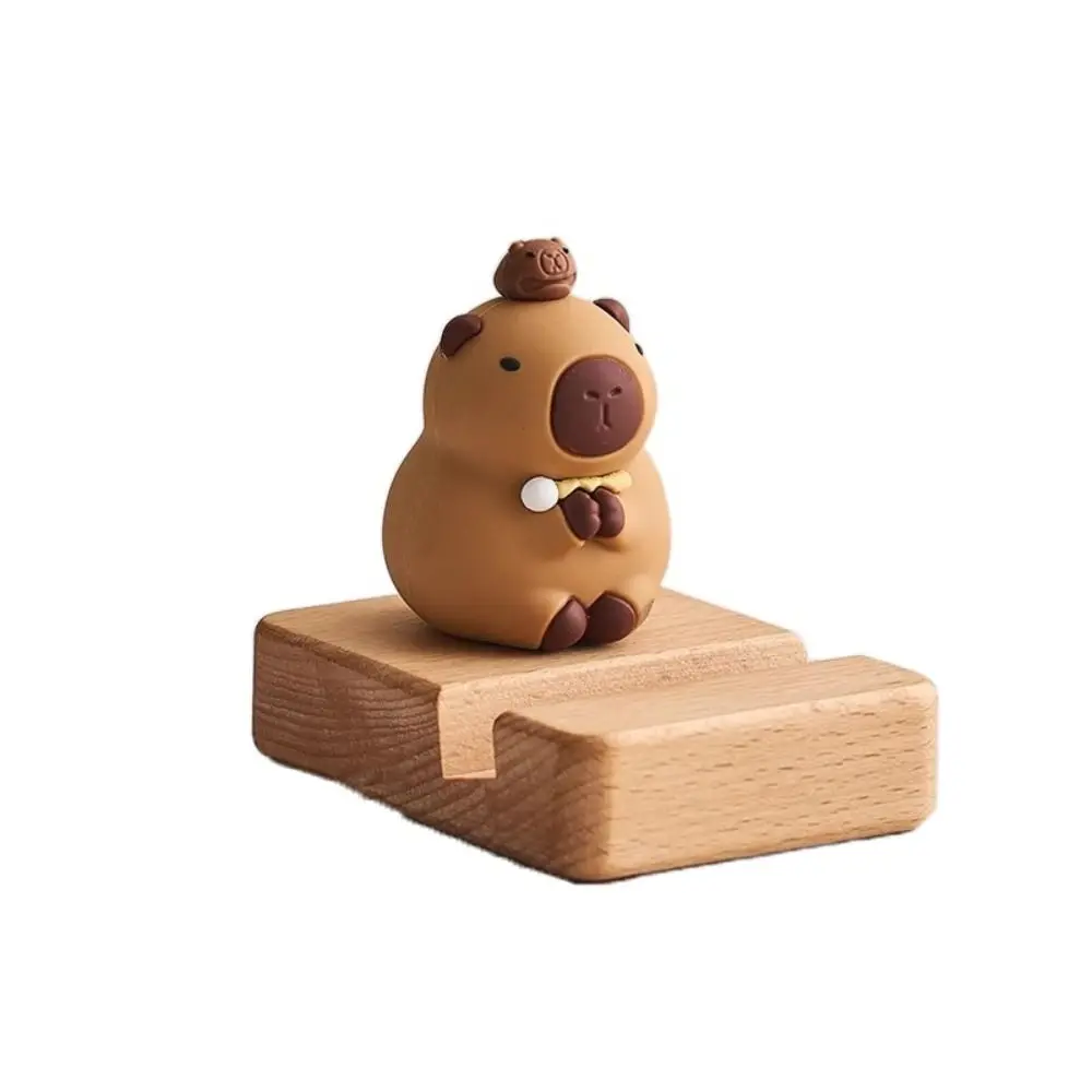 

Figure Model Capybara Phone Holder PVC Doll Support Capybara Mobile Phone Stand Cartoon Animal Capybara Cell Phone Bracket