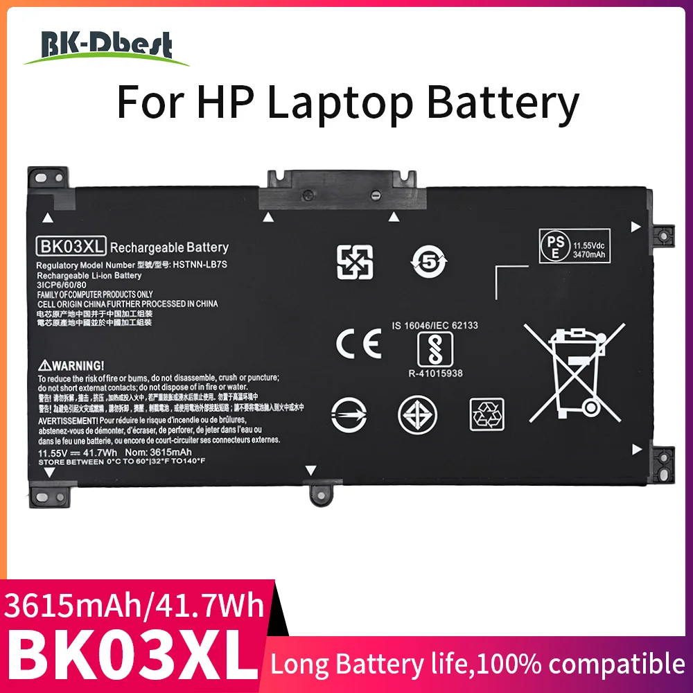 BK-Dbest Factory Direct Supply BK03XL Laptop Battery for HP Pavilion X360 Converitble PC 14 14m 14-BA000 14m-ba011dx BA100 BA001