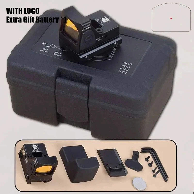 NONE Taktisches Rotpunktvisier aus Metall und Nylon SR RM RM HD RMCC Mini Einstellbares Optikvisier Passend für Glock 17 19 AR15 M4 4