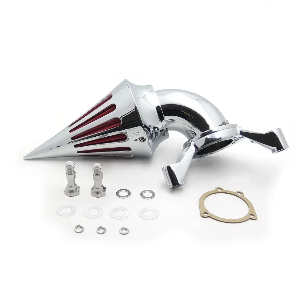 Spike Air Cleaner Intake Filter for Harley Davidson CV Carburetor Delphi V-Twin Chrome Aftermarket Motor Parts