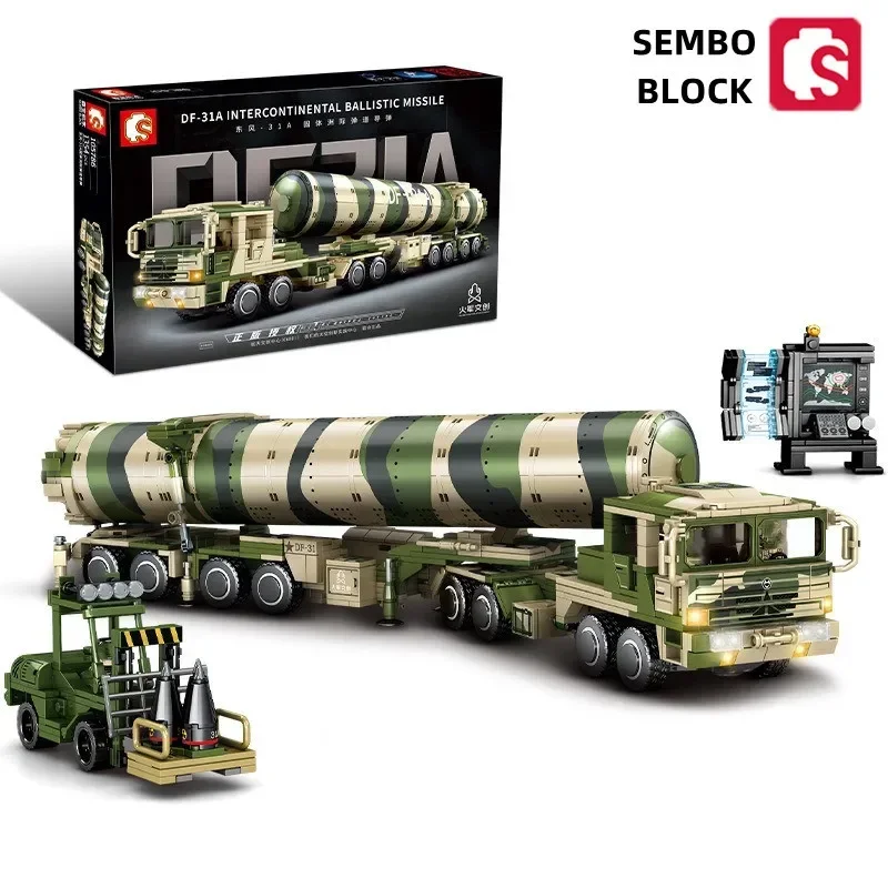 

SEMBO blocks DF-31A intercontinental missile vehicle Extra large military model DIY assembly Block toys for adults ornaments