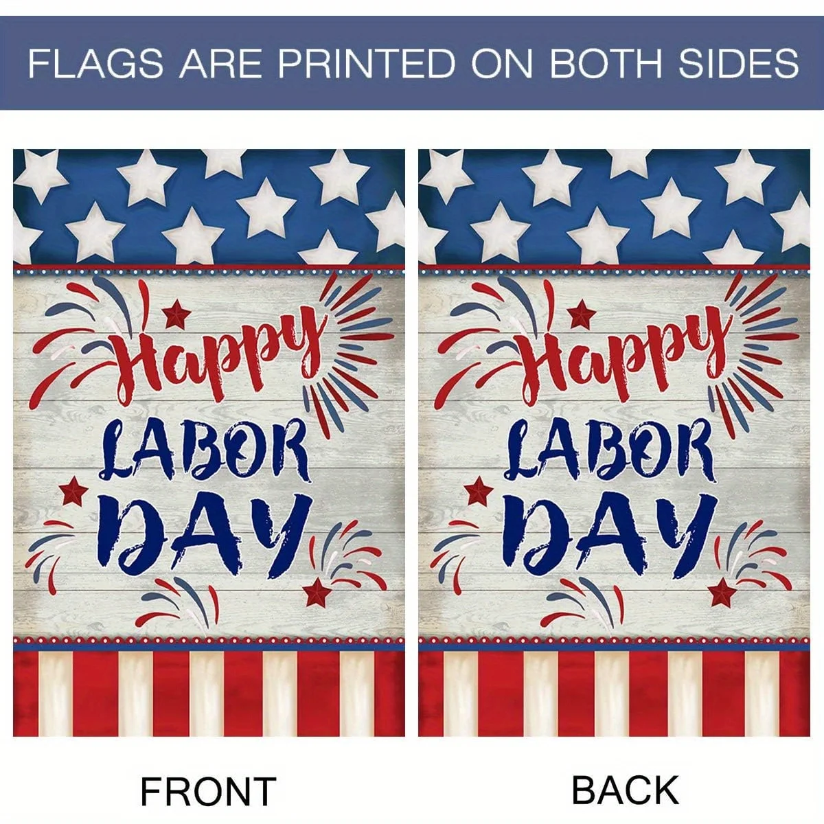 Patriotic Labor Day Garden Flag 4