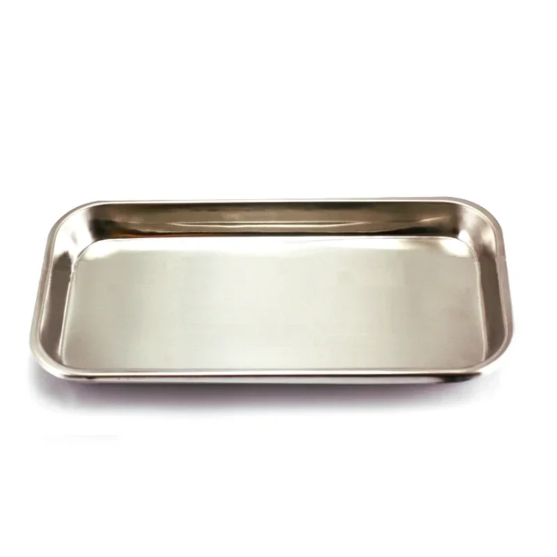 Kitchen Tray Square Storage Tray Dental Stainless Steel Medical Tools Tray Dish Nail Tattoo Dental Medical Device Supplies