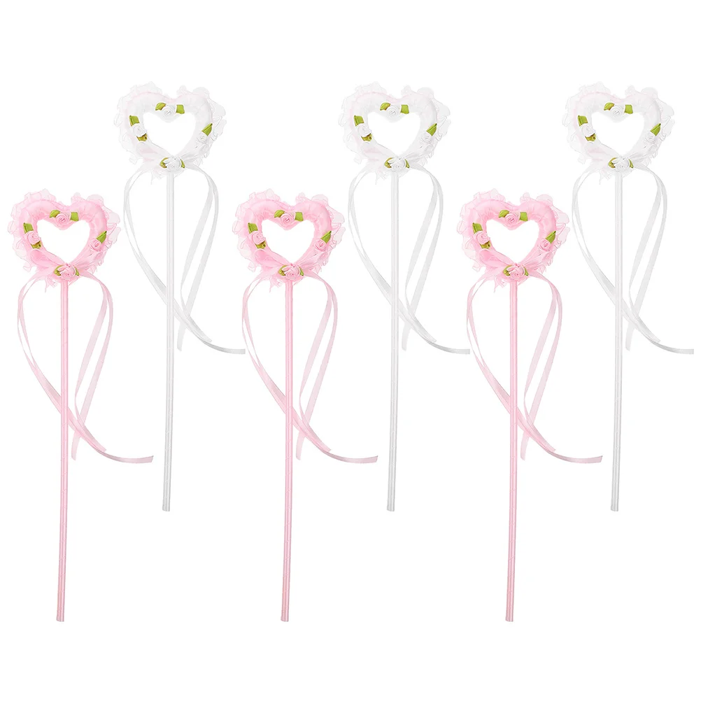 

6pcs Fairy Sticks Props Bright Beautiful Comfortable W Decorative Rhinestone Elements Party Halloween Kids Playthings Girls