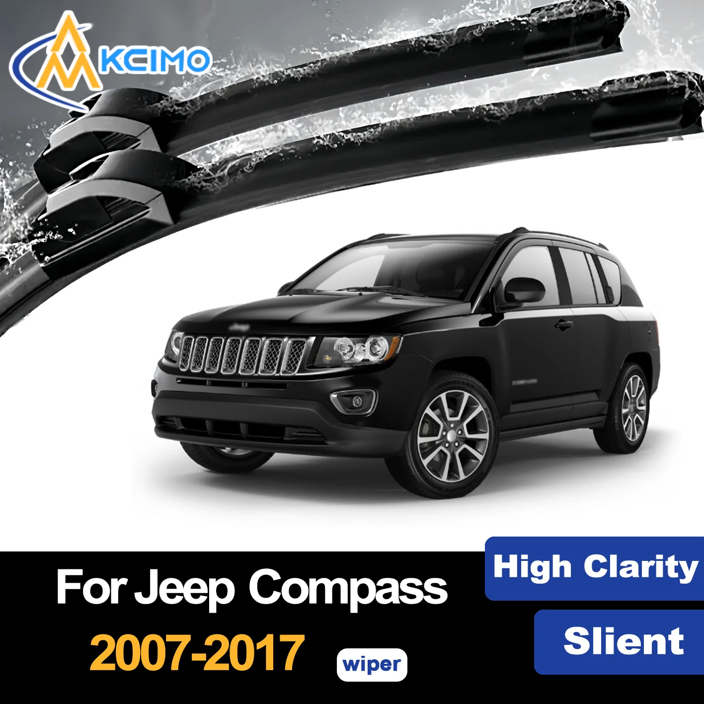 

Front Wiper Blades for Jeep Compass MK49 2007–2017 2008 2009 2010 Premium Car Windscreen Windshield Window Wiper Accessories