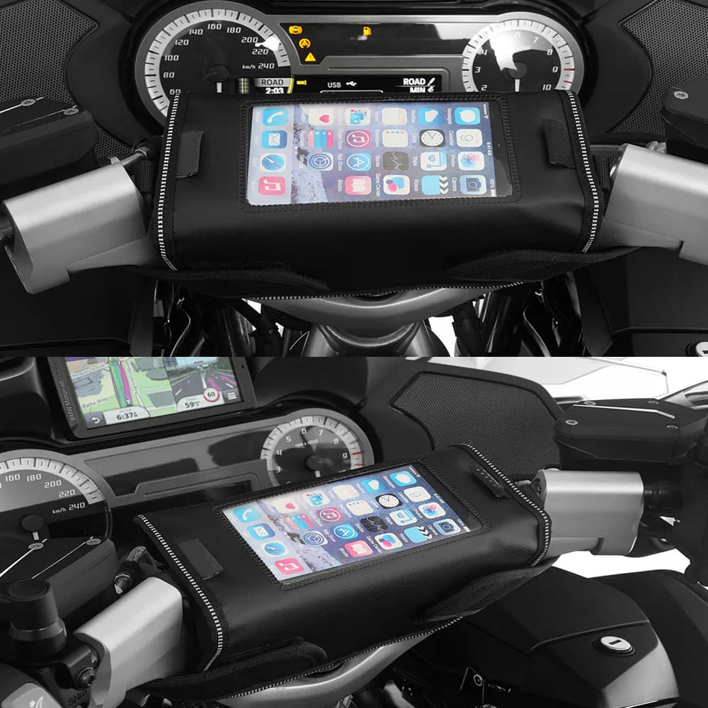 For BMW R1200RT R1250RT K1600GTL R1100R R1150RT R850RT R850R Motorcycle Handlebar Bag Phone Holder Storage Package Waterproof