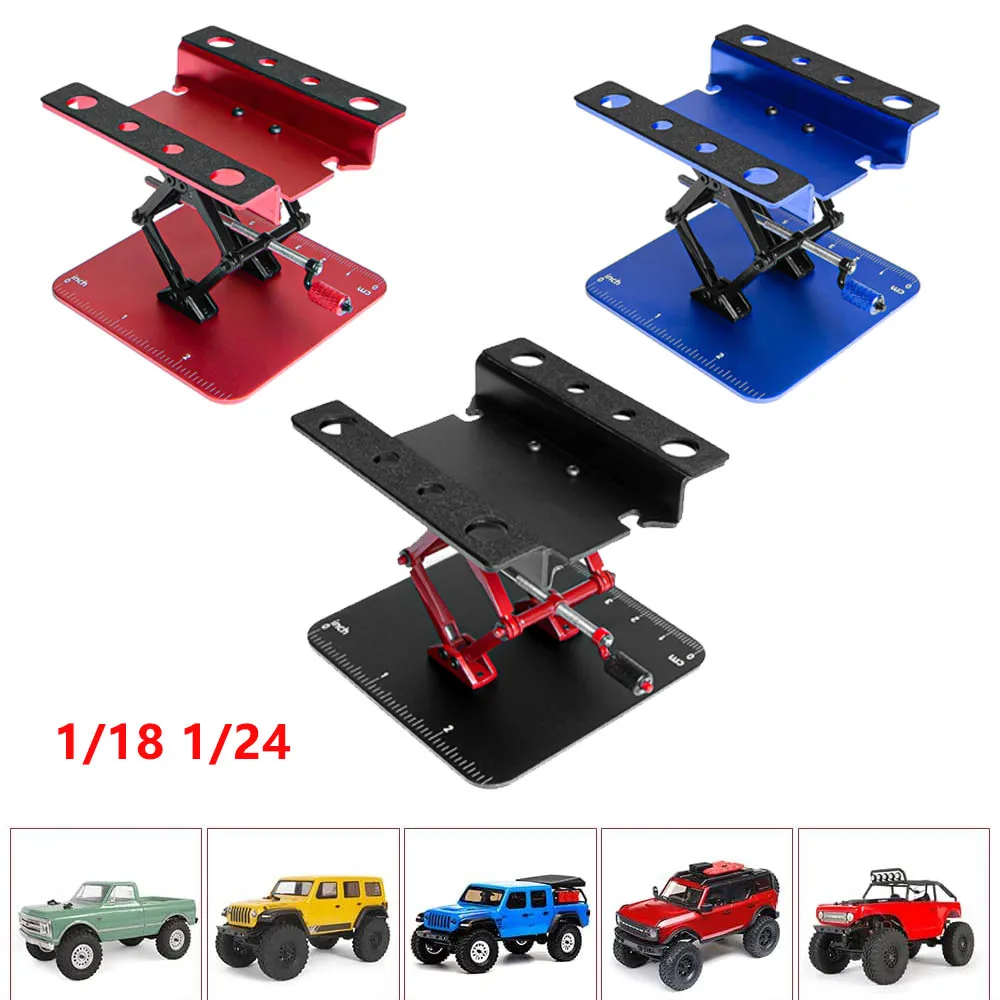 

OGRC 1/18 1/24 Scale RC Car Repair Station Work Stand Adjustable Height Repair Stand for Axial 1/24 SCX24 FCX24 AX24 1/18 TRX4M