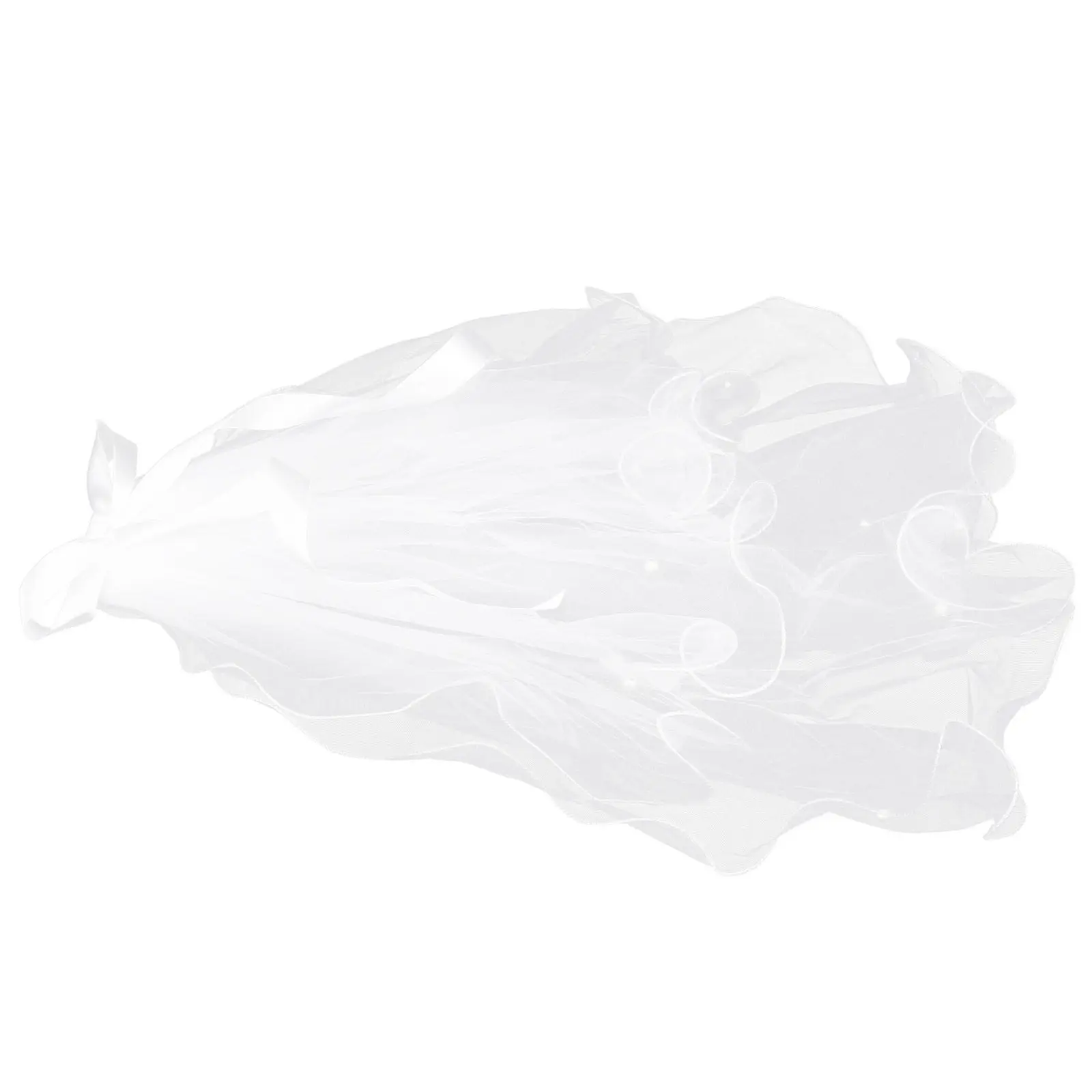 Bridal Veil White Short Elegant Lightweight Comfortable Wedding Photography Bachelorette Party Veil for Bride Bride Gifts