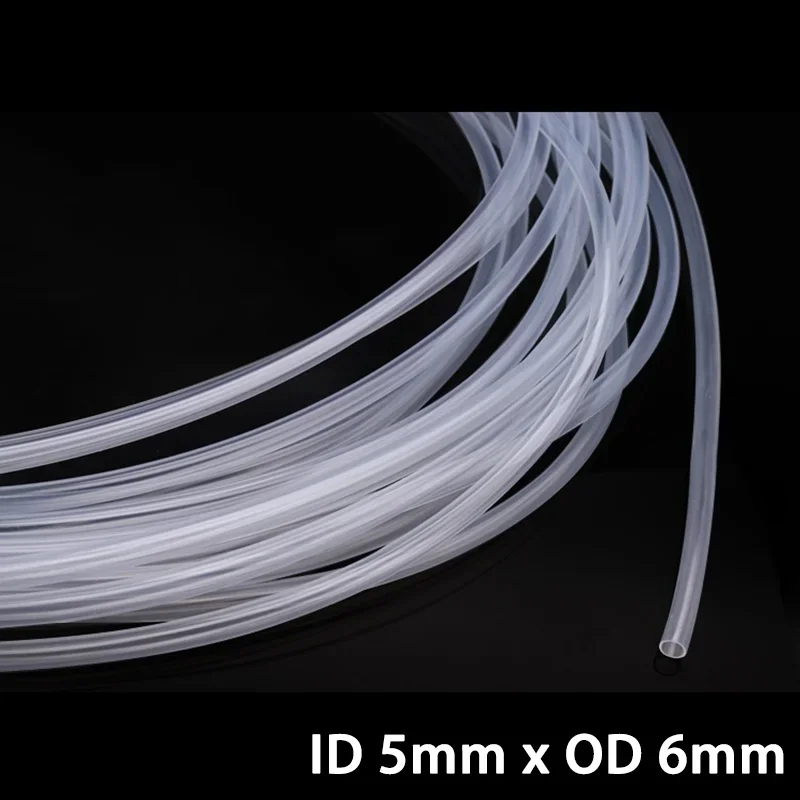 1M Transparent Flexible Silicone Tube ID 5mm x 6mm OD Food Grade Non-toxic Drink Water Rubber Hose Milk Beer Soft Pipe Connect