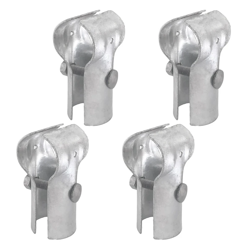 

1-3/8In X 1-3/8In End Rail T Clamp, Galvanized Steel Chain Link Fence T Clamp, End Rail Clamp For 1-3/8In OD Pipe 4 Pack