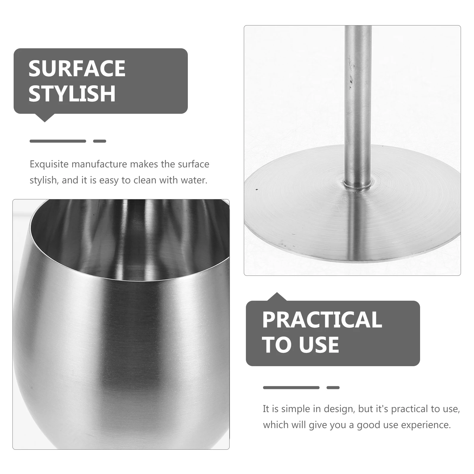 

Stainless Steel Wine Goblet Stylish Metal Cocktail Goblet Party Barware Wedding Anniversary Red Wine Cups Cocktail Goblets