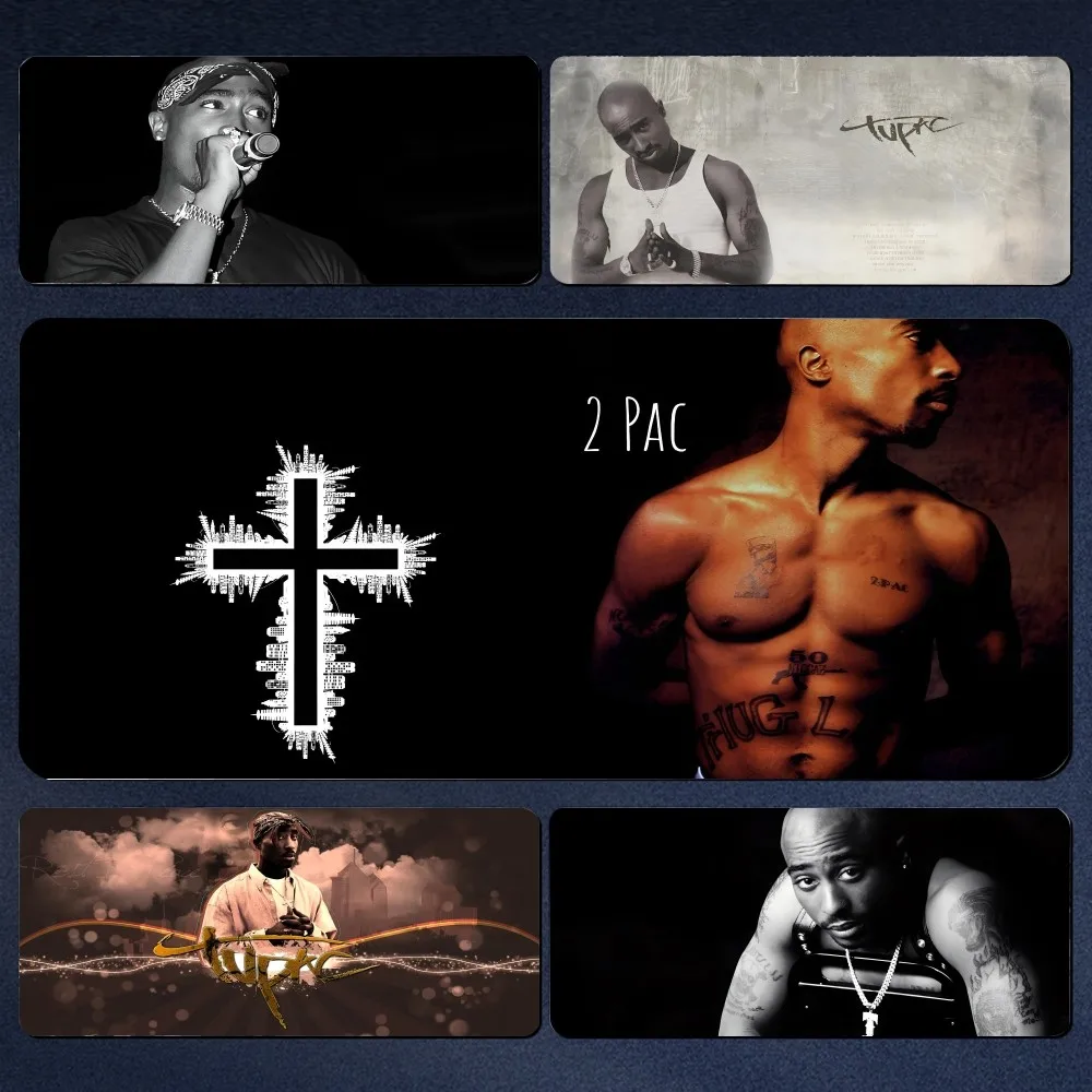 Hip Hop Singer 2PAC Mousepad Large Gaming Mouse Pad  LockEdge Thickened Computer Keyboard Table Desk Mat