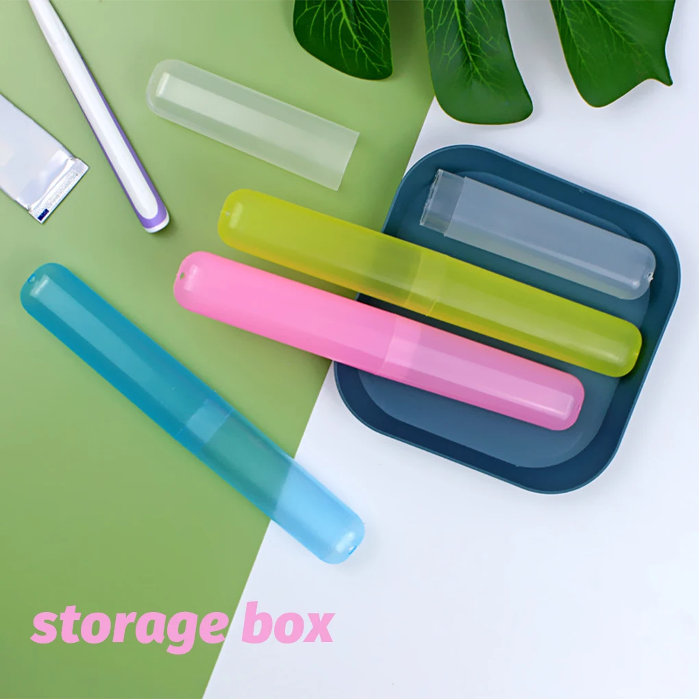 Travel Toothbrush Case Box Holder Cover Protection Hiking Bathroom Dust-proof Health Accessory Outdoors Convenient Blue