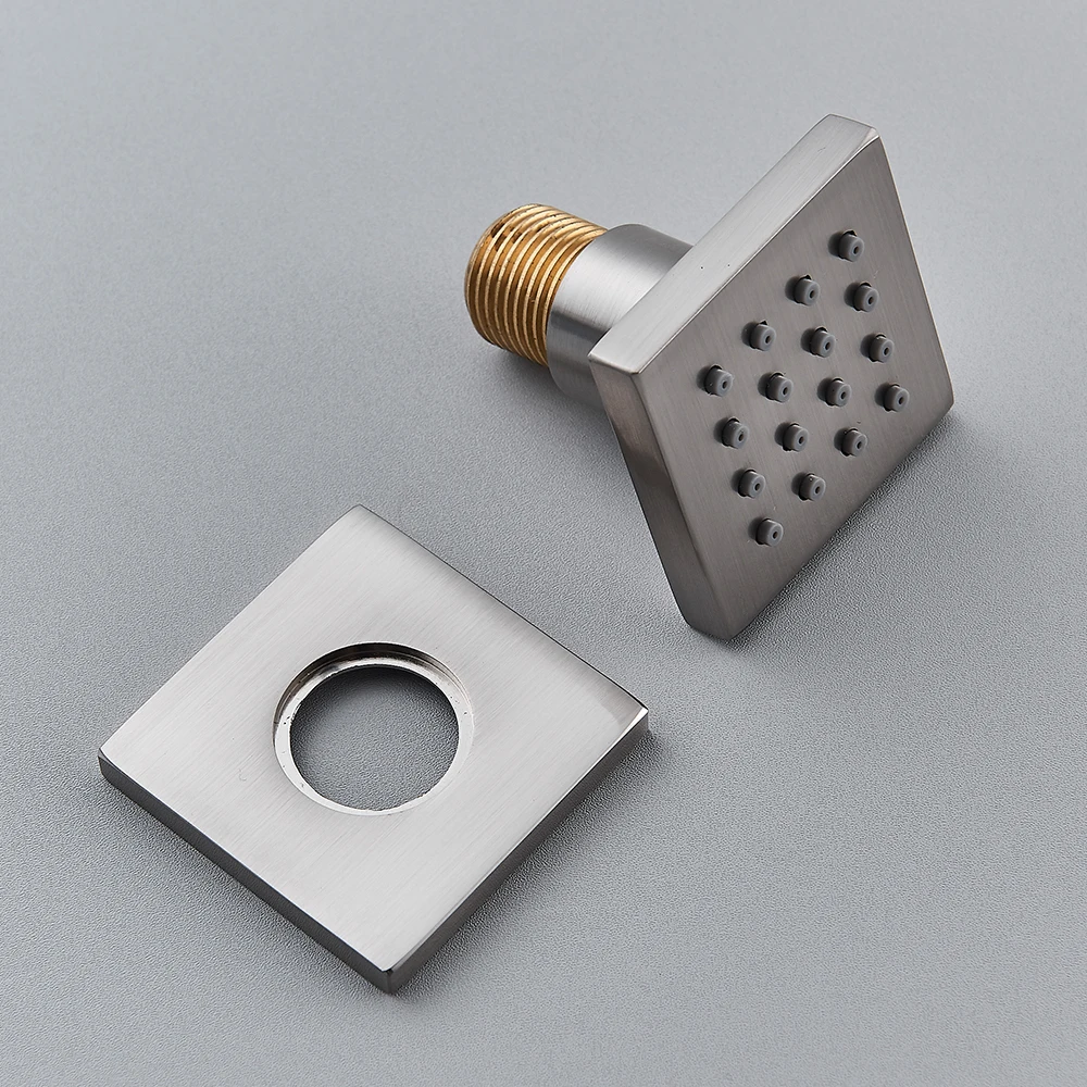 Chroomzwarte messing body spra - Shower Body Jet Massage Spray Square recensie en prijs