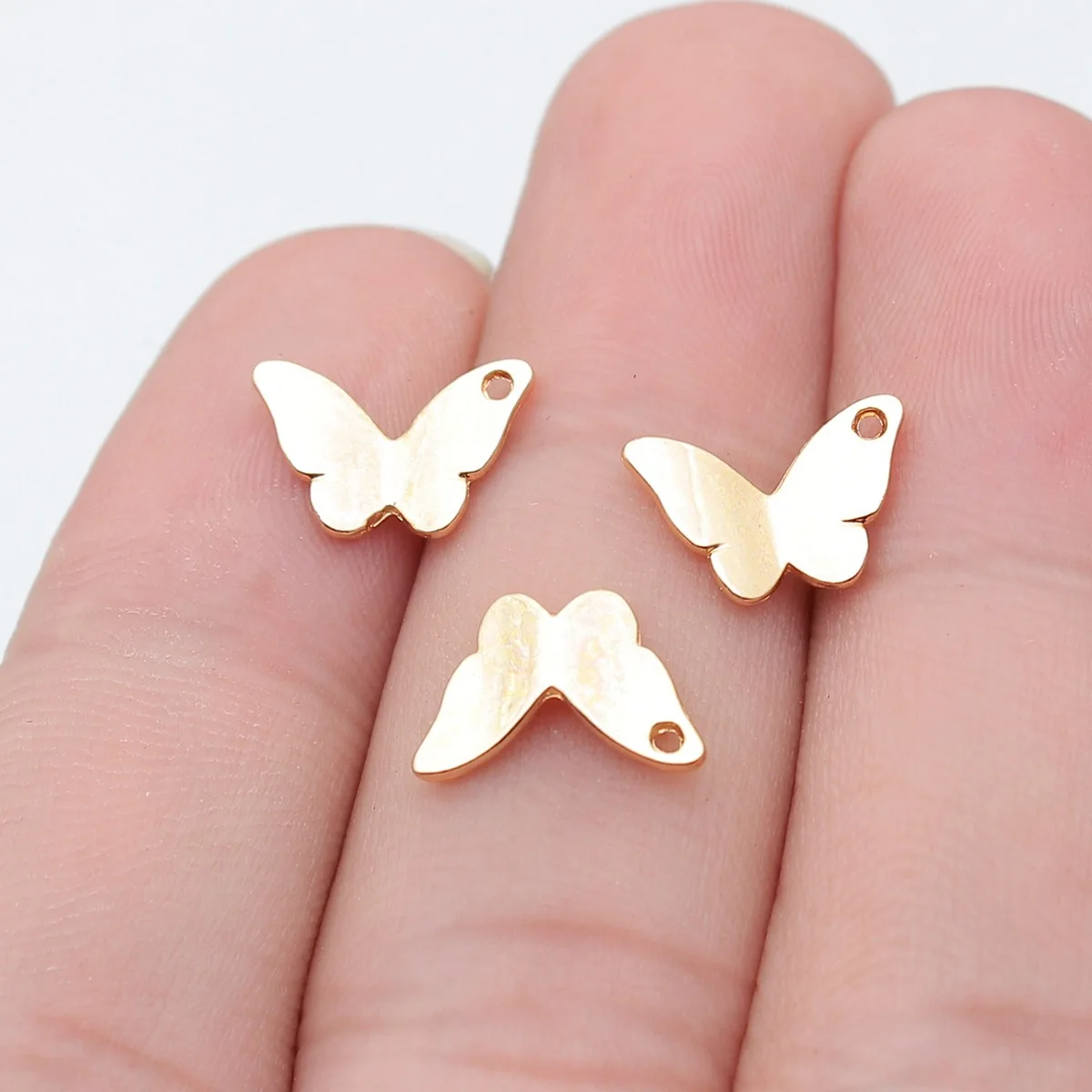 WYSIWYG 40pcs 13x8mm 6 Colors Butterfly Charms Pendant For DIY Jewelry Making Handmade Jewelry Craft Findings